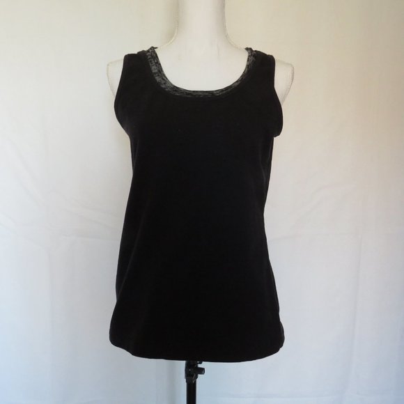 Danskin Now Black Gray Women’s Sleeveless Exercise Tank Top size L - Picture 1 of 7